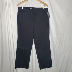 ♤♤ Dickies Women Relaxed Fit Twill Work Pants Size 14R NWT Black